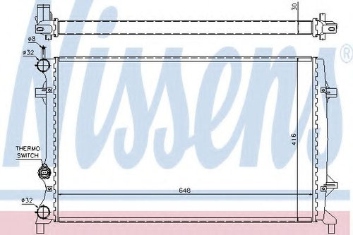 Radiator, racire motor VW BEETLE Cabriolet (5C7) (2011 - 2016) NISSENS 65296 piesa NOUA
