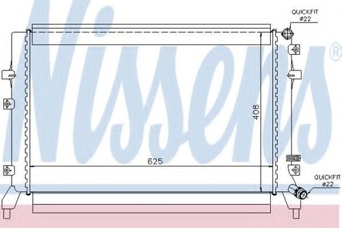 Radiator, racire motor VW CADDY ALLTRACK caroserie (SAA) (2015 - 2016) NISSENS 65294 piesa NOUA