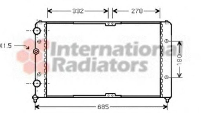 Radiator, racire motor VW CADDY II Caroserie (9K9A) (1995 - 2004) VAN WEZEL 58002191 piesa NOUA