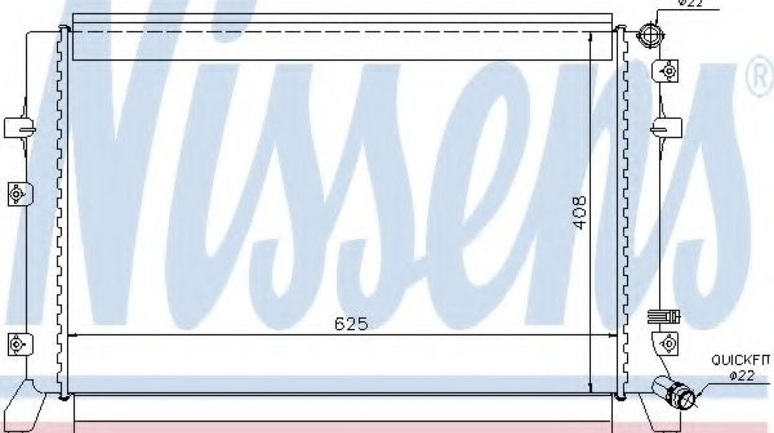 Radiator, racire motor VW CADDY III Caroserie (2KA, 2KH, 2CA, 2CH) (2004 - 2016) NISSENS 65294 piesa NOUA