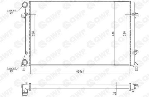 Radiator, racire motor VW CADDY III Combi (2KB, 2KJ, 2CB, 2CJ) (2004 - 2016) QWP WRA132 piesa NOUA