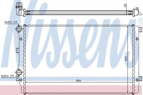 Radiator, racire motor VW CADDY IV Caroserie (SAA, SAH) (2015 - 2016) NISSENS 65280A piesa NOUA
