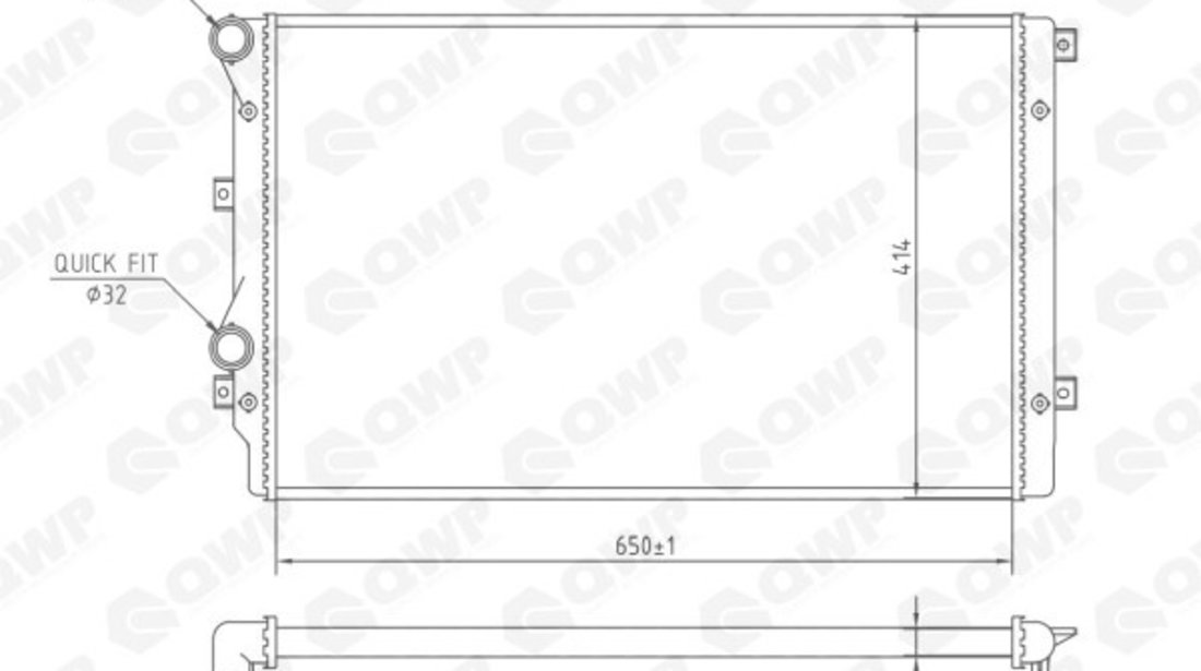 Radiator, racire motor VW CADDY IV Combi (Saab, SAJ) (2015 - 2016) QWP WRA113 piesa NOUA