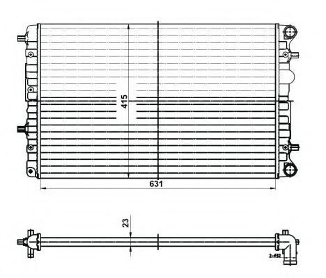 Radiator, racire motor VW FOX (5Z1, 5Z3) (2003 - 2016) NRF 50141 piesa NOUA