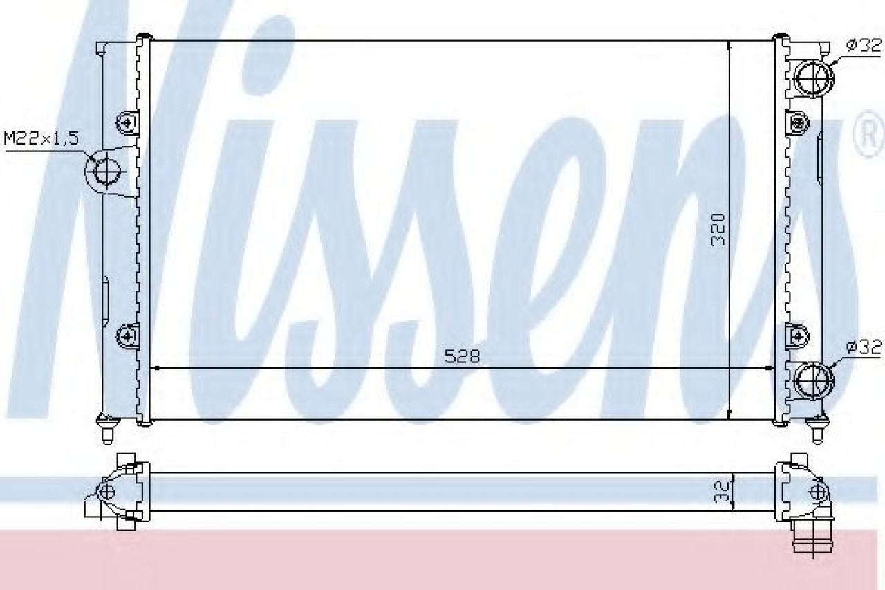 Radiator, racire motor VW GOLF III (1H1) (1991 - 1998) NISSENS 651941 piesa NOUA