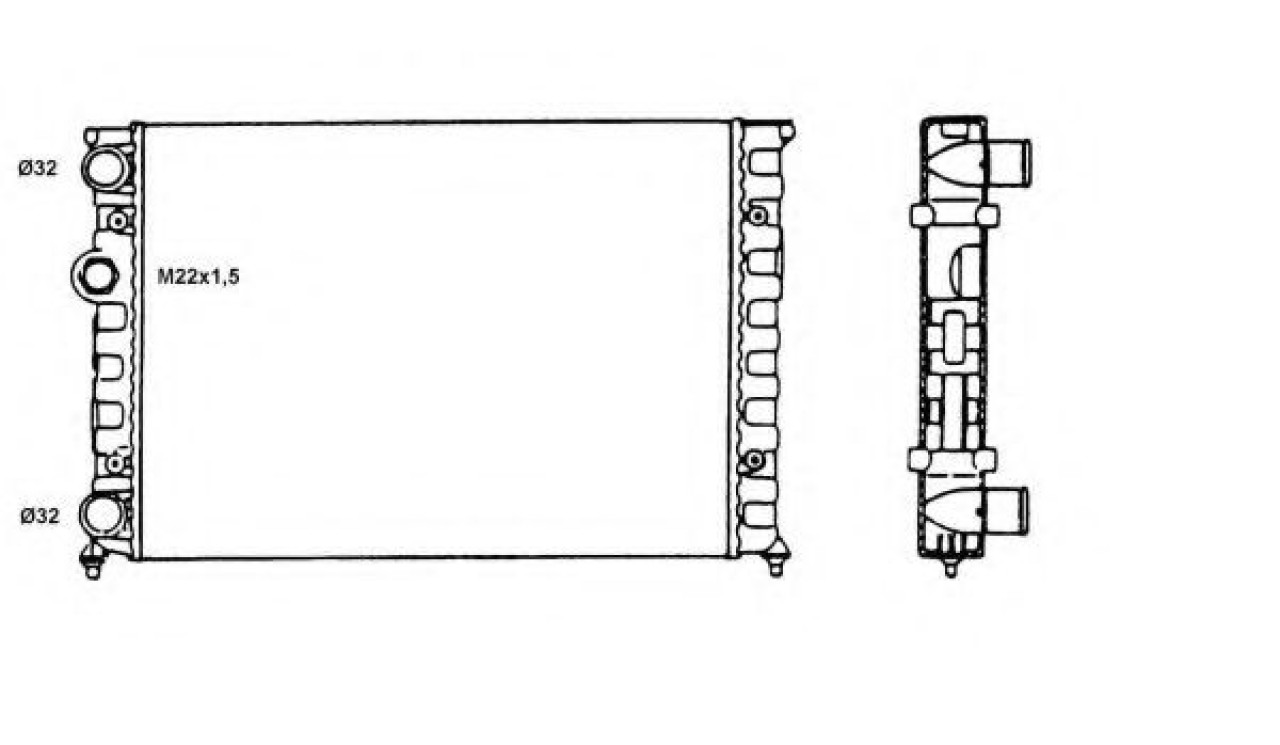 Radiator, racire motor VW GOLF III Variant (1H5) (1993 - 1999) NRF 58819 piesa NOUA