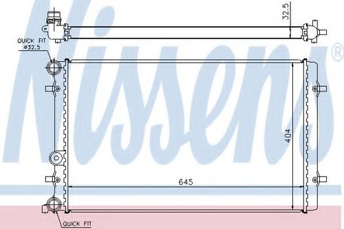 Radiator, racire motor VW GOLF IV Variant (1J5) (1999 - 2006) NISSENS 65011 piesa NOUA
