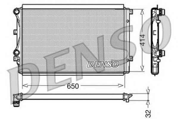 Radiator, racire motor VW GOLF V (1K1) (2003 - 2009) DENSO DRM32015 piesa NOUA