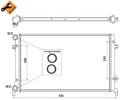 Radiator, racire motor VW GOLF V Variant (1K5) (2007 - 2009) NRF 53404 piesa NOUA