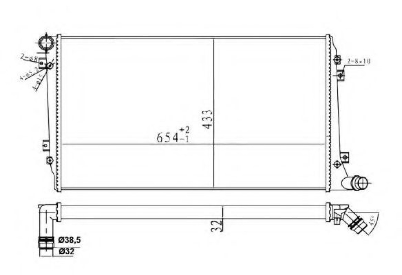Radiator, racire motor VW GOLF V Variant (1K5) (2007 - 2009) NRF 53814A piesa NOUA