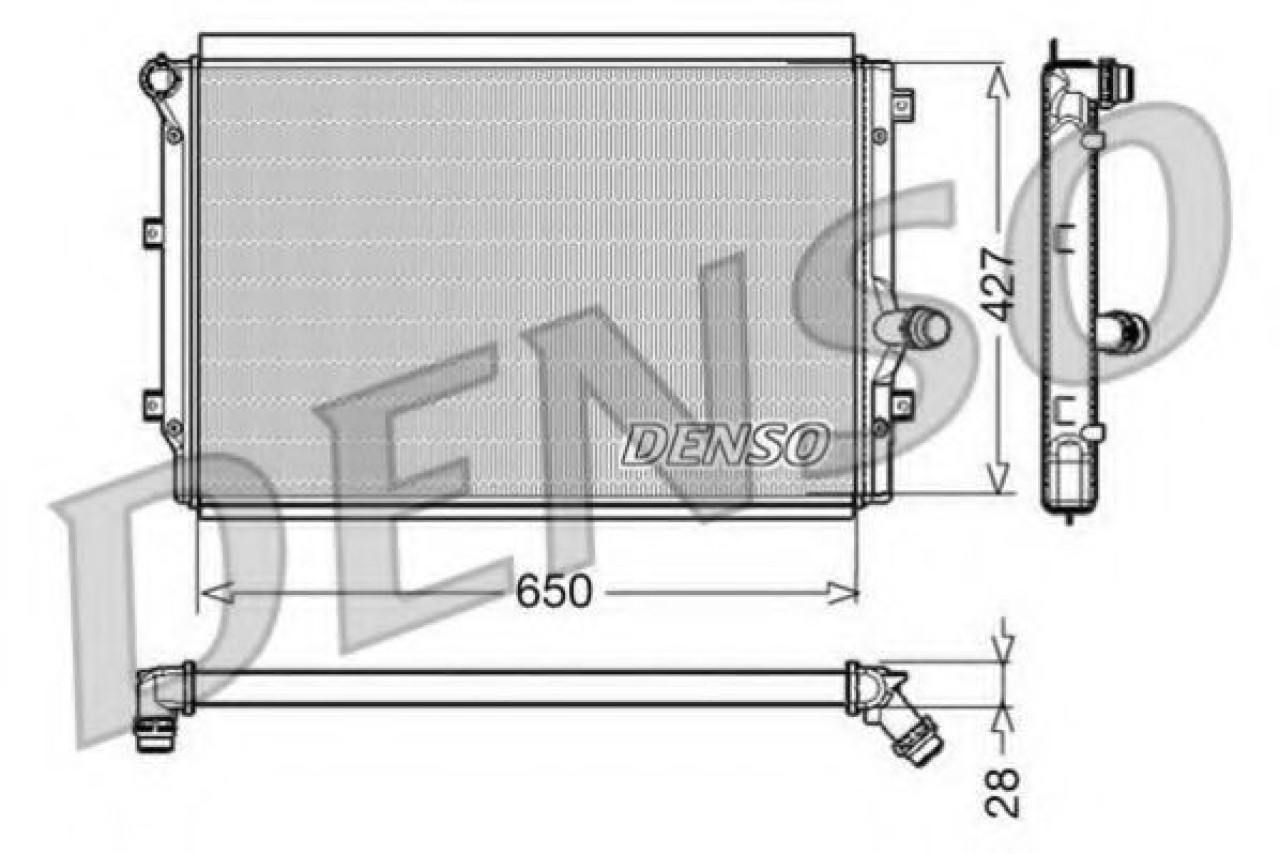 Radiator, racire motor VW GOLF VI Variant (AJ5) (2009 - 2013) DENSO DRM32017 piesa NOUA