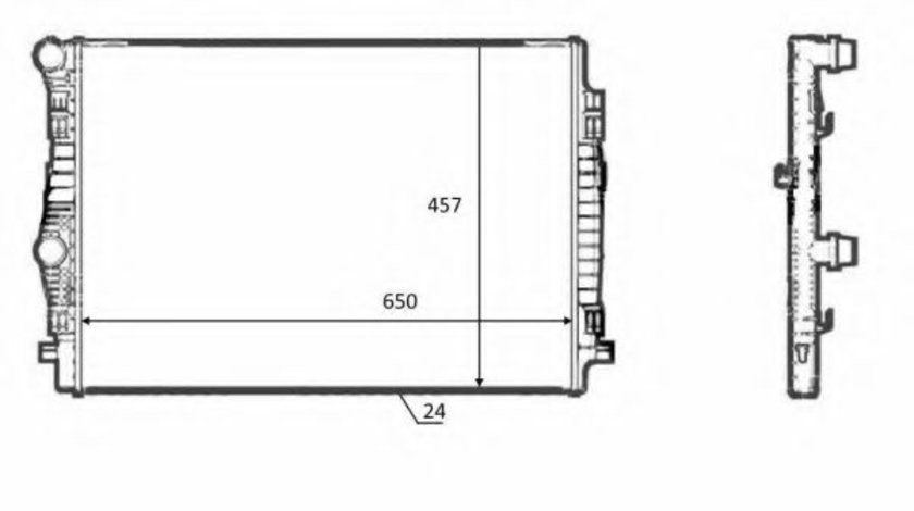 Radiator, racire motor VW GOLF VII (5G1, BE1) (2012 - 2016) NRF 58392 piesa NOUA