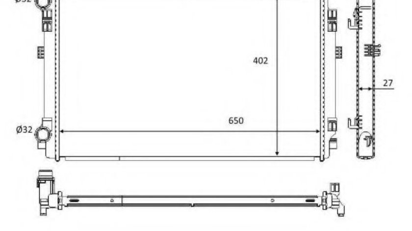 Radiator, racire motor VW GOLF VII (5G1, BE1) (2012 - 2016) NRF 58453 piesa NOUA