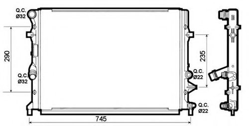 Radiator, racire motor VW JETTA IV (162, 163) (2010 - 2016) NRF 53139 piesa NOUA
