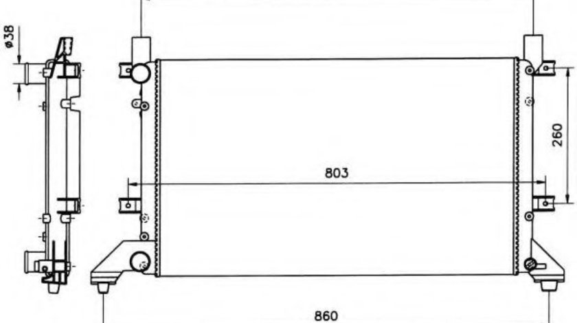 Radiator, racire motor VW LT II bus (2DB, 2DE, 2DK) (1996 - 2006) NRF 58240 piesa NOUA