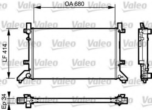 Radiator, racire motor VW LT II bus (2DB, 2DE, 2DK) (1996 - 2006) VALEO 732952 piesa NOUA