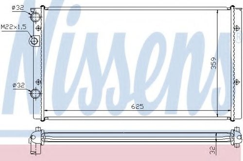 Radiator, racire motor VW LUPO (6X1, 6E1) (1998 - 2005) NISSENS 65248 piesa NOUA