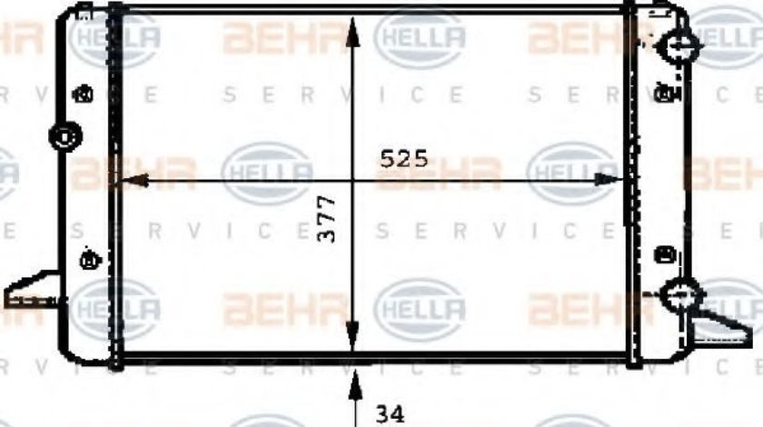 Radiator, racire motor VW PASSAT (3A2, 35I) (1988 - 1997) HELLA 8MK 376 717-741 piesa NOUA