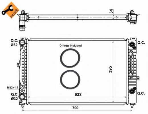 Radiator, racire motor VW PASSAT (3B2) (1996 - 2001) NRF 529504 piesa NOUA
