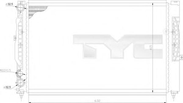 Radiator, racire motor VW PASSAT (3B2) (1996 - 2001) TYC 702-0011 piesa NOUA
