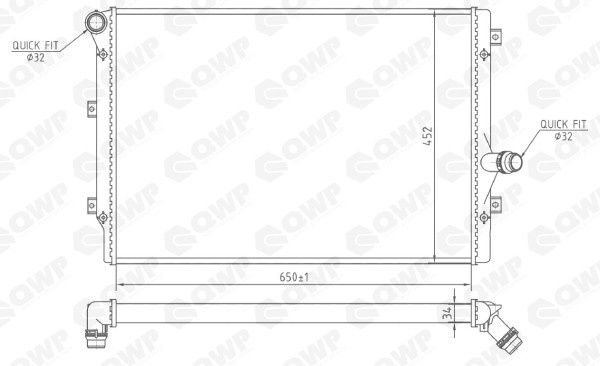 Radiator, racire motor VW PASSAT CC (357) (2008 - 2012) QWP WRA104 piesa NOUA
