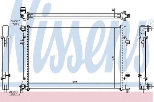Radiator, racire motor VW PASSAT CC (357) (2008 - 2012) NISSENS 65307 piesa NOUA