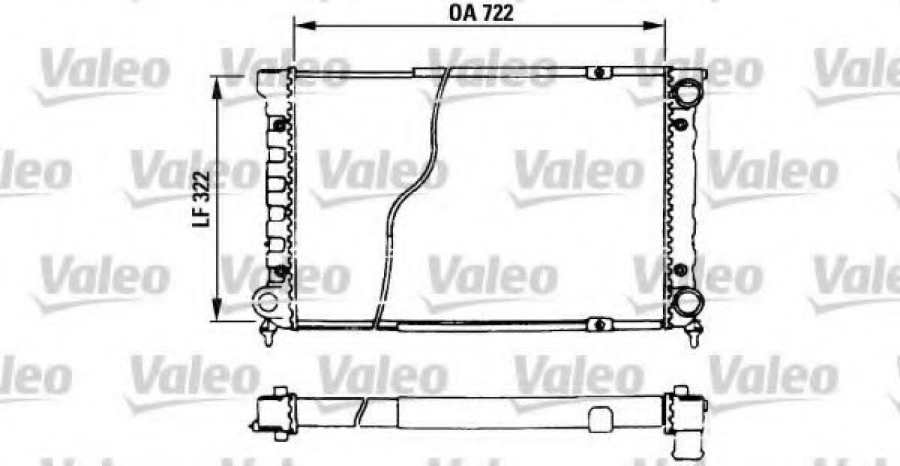 Radiator, racire motor VW PASSAT Variant (3A5, 35I) (1988 - 1997) VALEO 730629 piesa NOUA