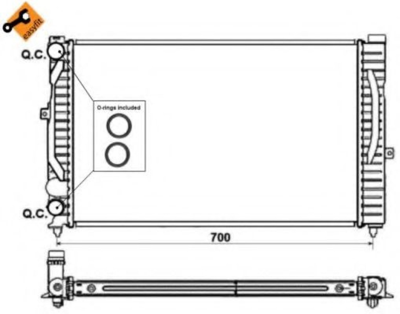 Radiator, racire motor VW PASSAT Variant (3B5) (1997 - 2001) NRF 58259 piesa NOUA