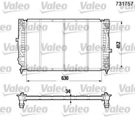 Radiator, racire motor VW PASSAT Variant (3B5) (1997 - 2001) VALEO 731757 piesa NOUA