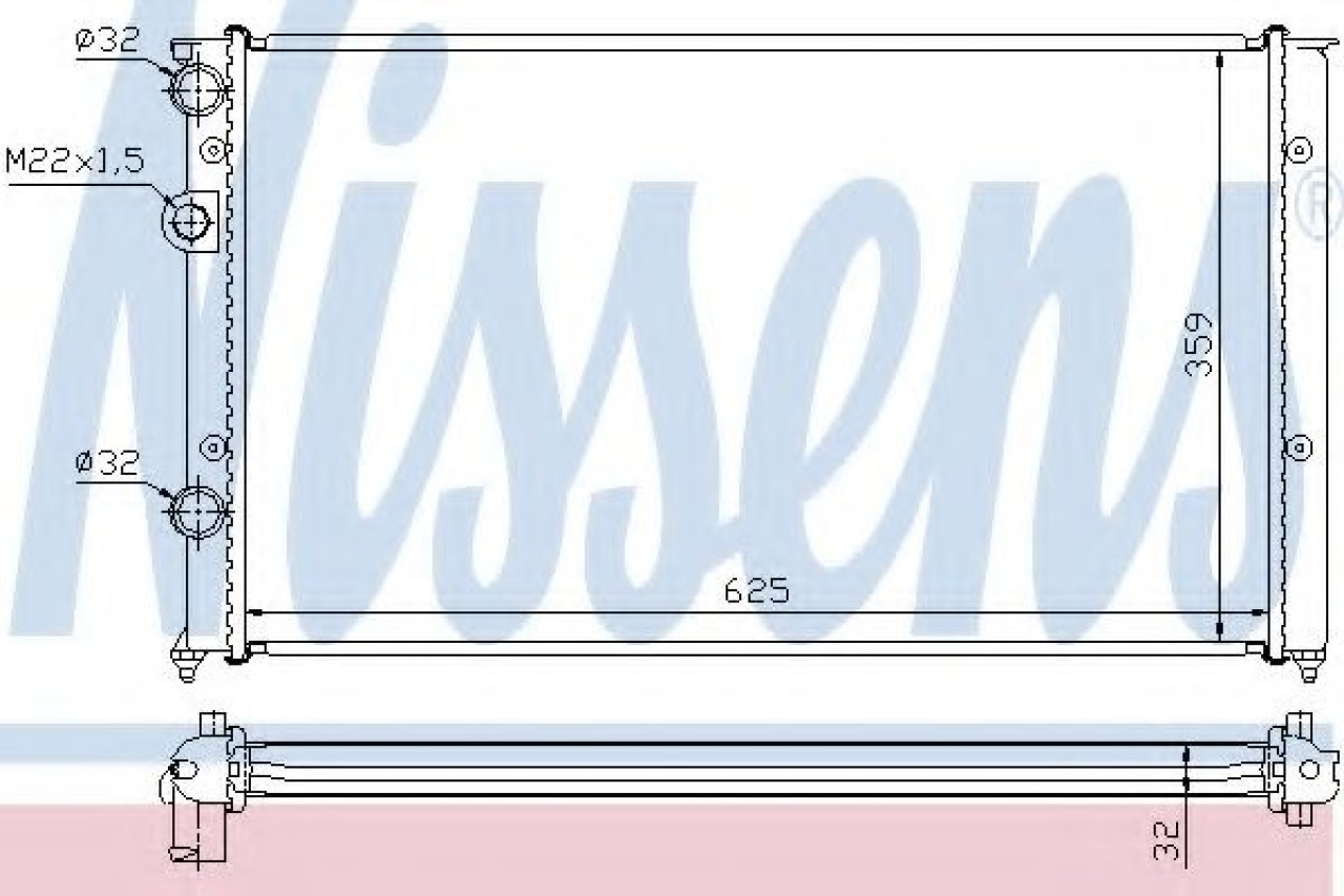 Radiator, racire motor VW POLO (6N1) (1994 - 1999) NISSENS 652451 piesa NOUA