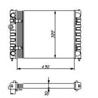 Radiator, racire motor VW POLO (6N2) (1999 - 2001) NRF 54686 piesa NOUA