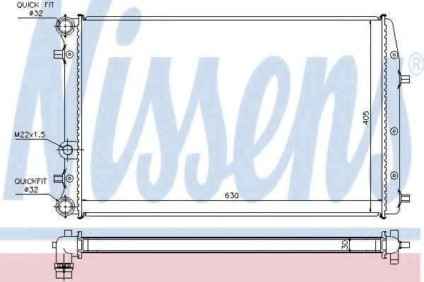Radiator, racire motor VW POLO (9N) (2001 - 2012) NISSENS 67322 piesa NOUA