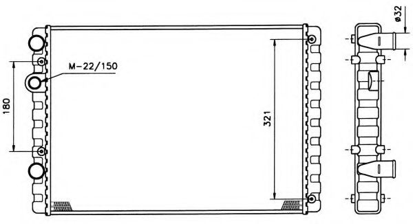 Radiator, racire motor VW POLO Variant (6KV5) (1997 - 2001) NRF 509520 piesa NOUA