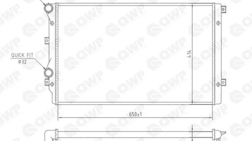 Radiator, racire motor VW SCIROCCO (137, 138) (2008 - 2016) QWP WRA113 piesa NOUA