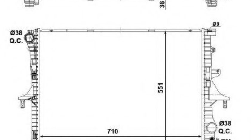 Radiator, racire motor VW TOUAREG (7LA, 7L6, 7L7) (2002 - 2010) NRF 53798 piesa NOUA