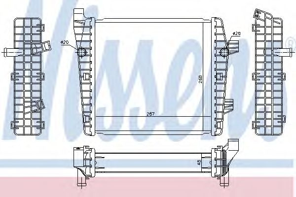 Radiator, racire motor VW TOUAREG (7P5) (2010 - 2016) NISSENS 65320 piesa NOUA