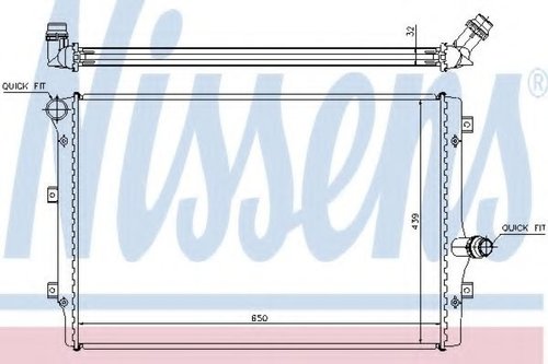 Radiator, racire motor VW TOURAN (1T1, 1T2) (2003 - 2010) NISSENS 65281A piesa NOUA