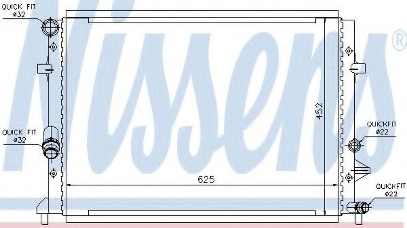 Radiator, racire motor VW TOURAN (1T3) (2010 - 2015) NISSENS 65295 piesa NOUA