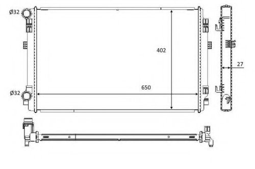 Radiator, racire motor VW TOURAN (5T1) (2015 - 2016) NRF 58453 piesa NOUA