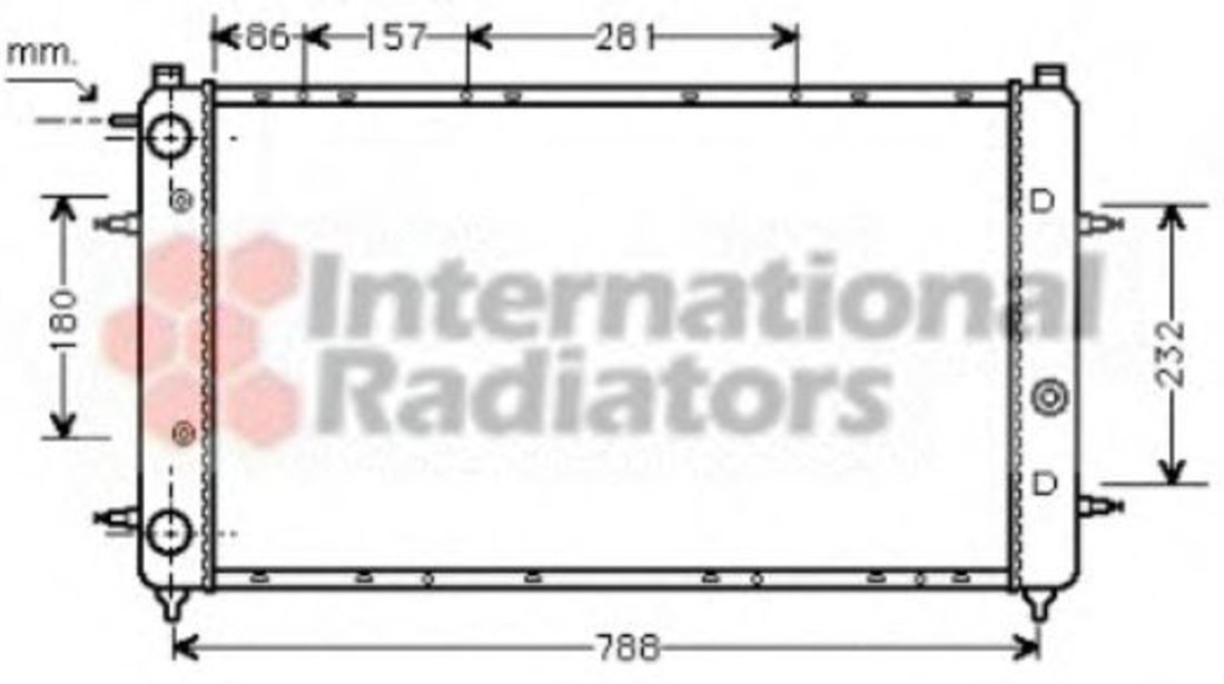 Radiator, racire motor VW TRANSPORTER IV bus (70XB, 70XC, 7DB, 7DW, 7DK) (1990 - 2003) VAN WEZEL 58002114 piesa NOUA