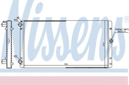 Radiator, racire motor VW TRANSPORTER IV caroserie (70XA) (1990 - 2003) NISSENS 65301 piesa NOUA
