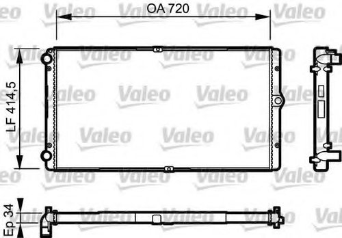 Radiator, racire motor VW TRANSPORTER IV platou / sasiu (70XD) (1990 - 2003) VALEO 732177 piesa NOUA