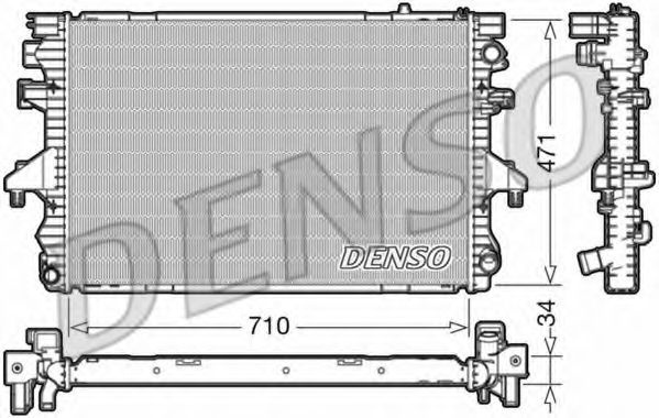 Radiator, racire motor VW TRANSPORTER V bus (7HB, 7HJ, 7EB, 7EJ, 7EF, 7EG, 7HF, 7EC) (2003 - 2016) DENSO DRM32040 piesa NOUA