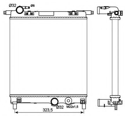 Radiator, racire motor VW UP (2011 - 2016) NRF 53102 piesa NOUA