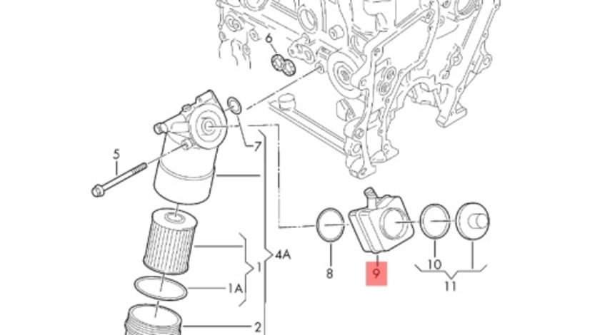 Radiator racire ulei 038117021B Vw Passat B6 2.0 TDI 2007 BMP OEM 038117021B