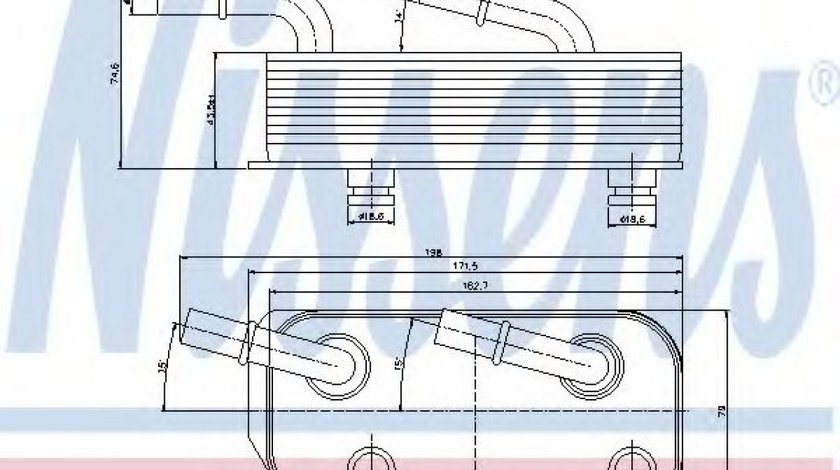 Radiator racire ulei, cutie de viteze automata BMW Seria 5 (E39) (1995 - 2003) NISSENS 90658 piesa NOUA