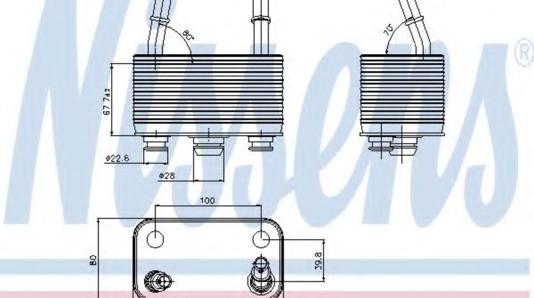 Radiator racire ulei, cutie de viteze automata BMW X5 (E53) (2000 - 2006) NISSENS 90678 piesa NOUA