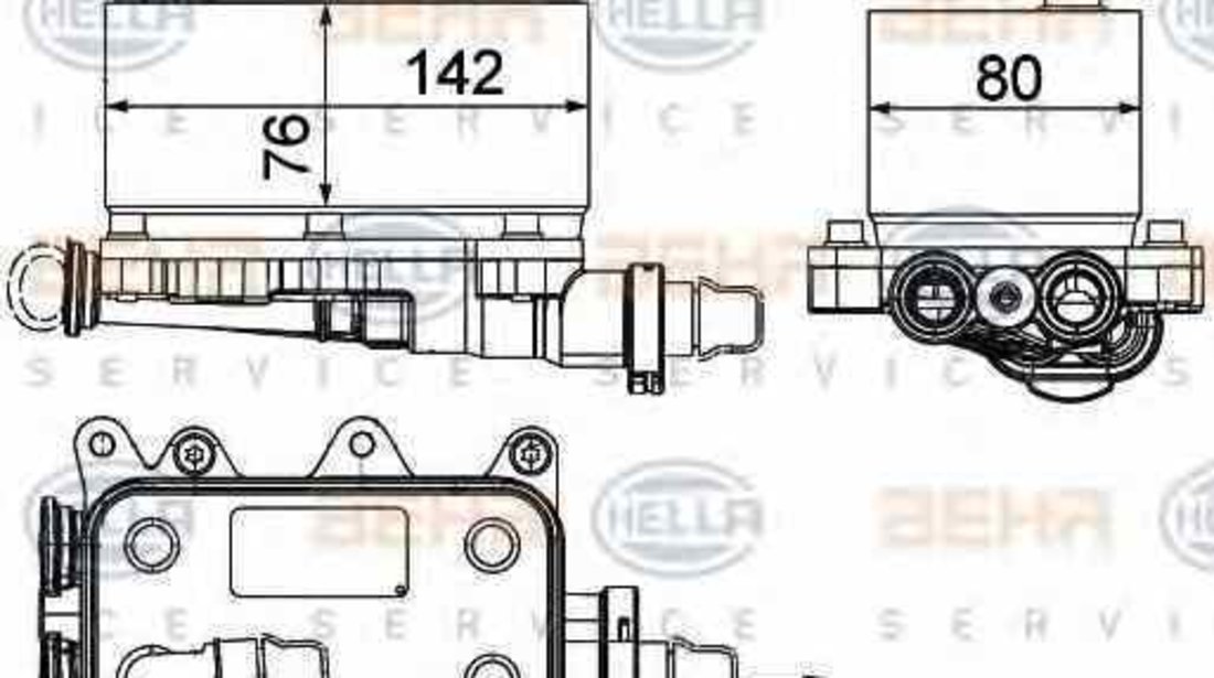 Radiator racire ulei cutie de viteze automata BMW 5 E60 HELLA 8MO 376 725-101