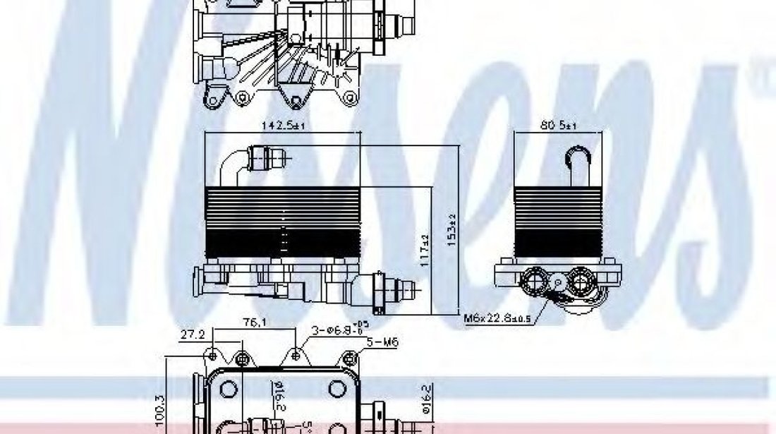 Radiator racire ulei, cutie de viteze automata BMW Seria 7 (E65, E66, E67) (2001 - 2009) NISSENS 90673 piesa NOUA