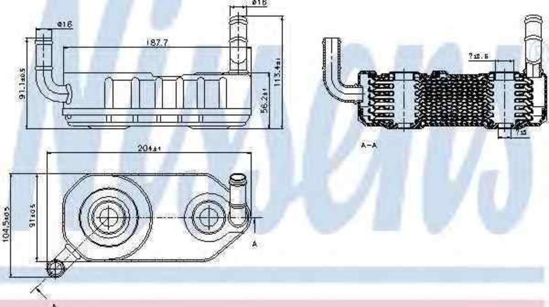 Radiator racire ulei, cutie de viteze automata VW GOLF III Variant (1H5) NISSENS 90708